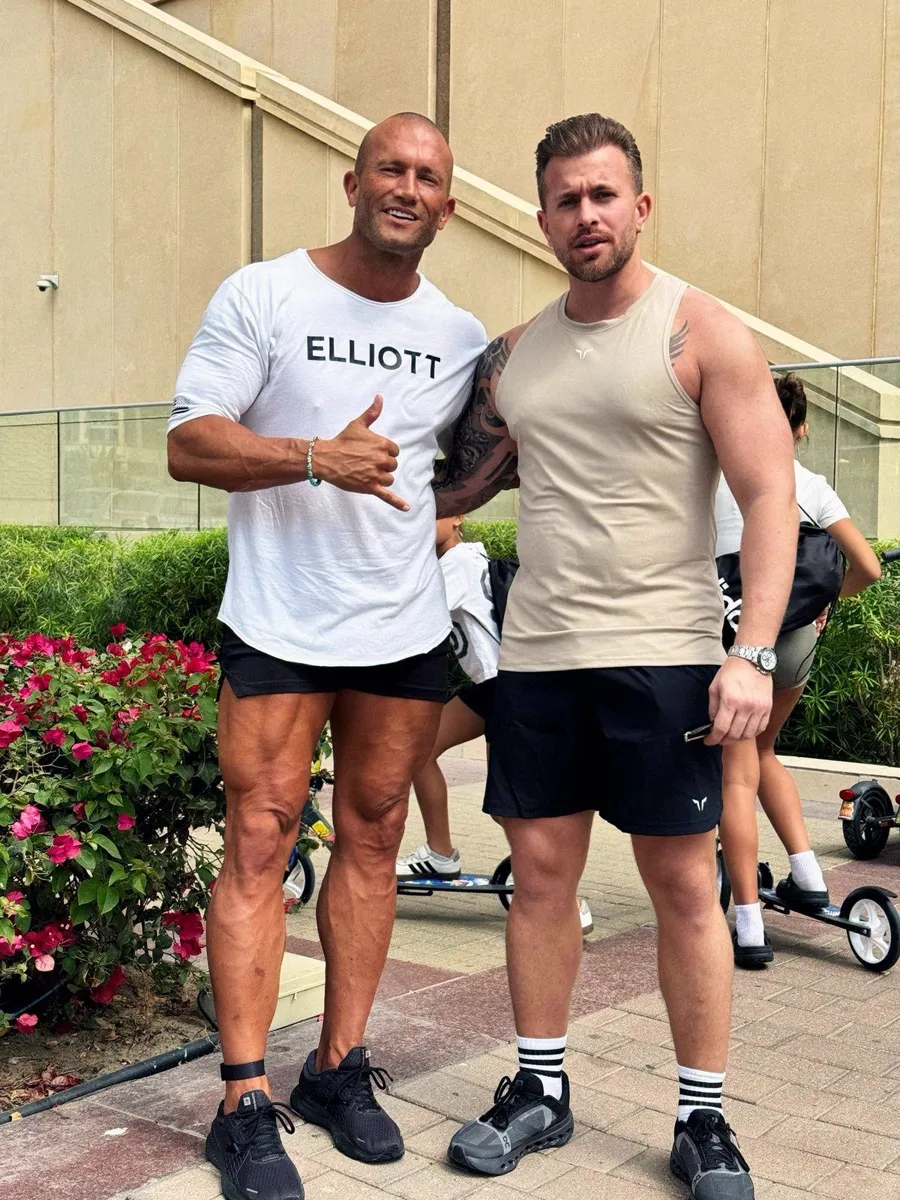 Pasquale with his mentor Andy Elliott in Dubai.